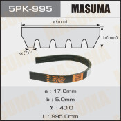 Ремень ручейковый Masuma 5PK- 995