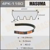 Ремень ручейковый Masuma 4PK-1160