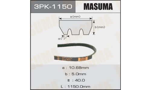 Ремень ручейковый "Masuma" 3PK-1150