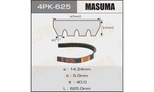 Ремень ручейковый MASUMA 4PK- 625