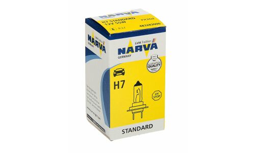 Лампа галогенная Narva Standard H7 (PX26d, T11), 12В, 55Вт, 3000К, 1 шт, арт. 48328