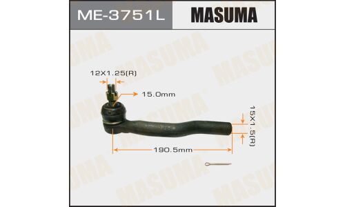 Наконечник рулевой тяги Masuma, левый, арт. ME-3751L
