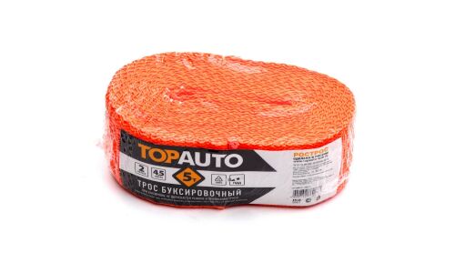 Трос буксировочный TOP AUTO Рострос, строп лента, петли, нагрузка до 5т, длина 4,5м, арт. 28412