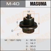 Болт маслосливной с магнитом Masuma Toyota 18х1.5mm 2L,3L,1C,2C,1#B,1G,7M,4S Болт маслосливной с магнитом Masuma Toyota 18х1.5mm 2L,3L,1C,2C,1#B,1G,7M,4S