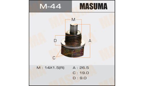 Болт маслосливной с магнитом Masuma Mazda 14x1.5 mm