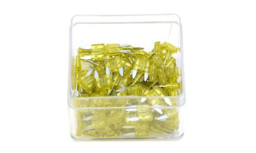 Предохранитель автомобильный, флажковый, мини (MINI S1035-1/FN), жёлтый, 20А, комплект 100 шт