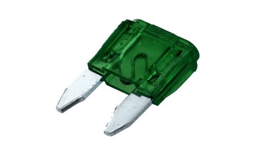 Предохранитель автомобильный, флажковый, мини (MINI S1035-1/FN), зелёный, 30А, комплект 100 шт