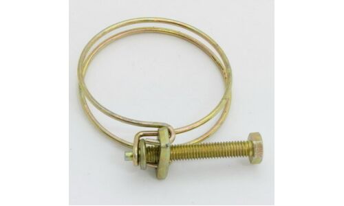 Хомут проволочный Ø42-45мм, оцинкованная сталь W1, резьба M6x38, диаметр проволоки 2.0мм, 1 шт