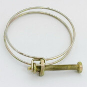 Хомут проволочный Ø57мм, оцинкованная сталь W1, резьба M6x48, диаметр проволоки 2.3мм, 1 шт