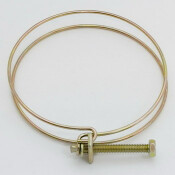 Хомут проволочный Ø89мм, оцинкованная сталь W1, резьба M6x48, диаметр проволоки 2.3мм, 1 шт