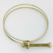 Хомут проволочный Ø102мм, оцинкованная сталь W1, резьба M6x48, диаметр проволоки 2.3мм, 1 шт