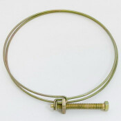 Хомут проволочный Ø152мм, оцинкованная сталь W1, резьба M6x48, диаметр проволоки 2.3мм, 1 шт