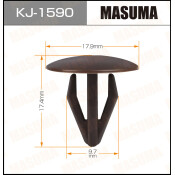 Клипса крепёжная обшивки салона Masuma, для Nissan, арт. KJ-1590