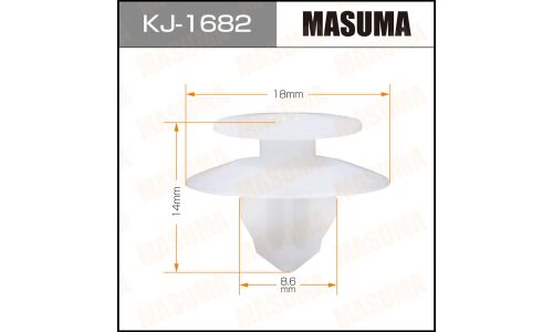 Клипса крепёжная накладок крыла Masuma, для Mitsubishi, арт. KJ-1682