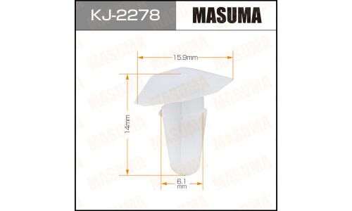 Клипса крепёжная уплотнителей капота Masuma, для Honda, арт. KJ-2278