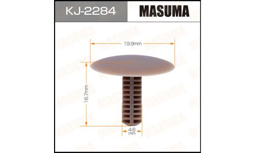 Клипса крепежная Masuma KJ-2284 салонная, бежевая (OEM 90667-SA7-003F7)