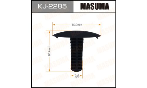 Клипса крепежная Masuma KJ-2285 салонная, черная (OEM 90667-SA7-003ZB)