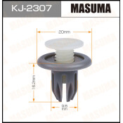 Клипса крепежная Masuma KJ-2307 (OEM 57728AC060)
