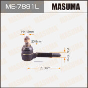 Наконечник рулевой тяги Masuma, левый, арт. ME-7891L