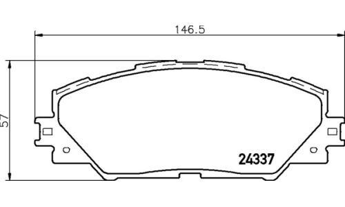 Колодки тормозные дисковые Nisshinbo передние, комплект на ось (4 шт), арт. NP1058 (PF-1530)