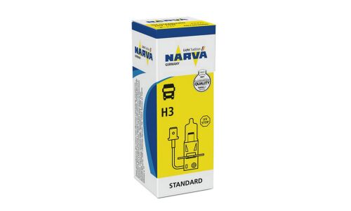 Лампа галогенная Narva Standard H3 (PK22s, T12), 24В, 70Вт, 3200К, 1 шт, арт. 48700