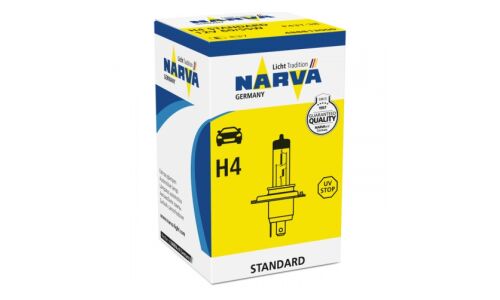 Лампа галогенная Narva Standard H4 (P43t, T16), 12В, 60/55Вт, 3000К, 1 шт, арт. 48881