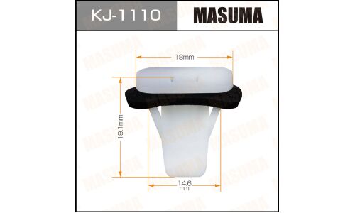 Клипса крепёжная молдинга направляющей сдвижной двери Masuma, для Toyota, арт. KJ-1110