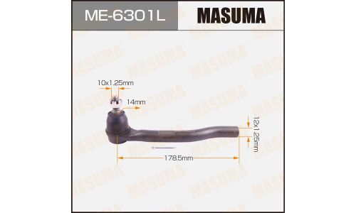 Наконечник рулевой тяги Masuma, левый, арт. ME-6301L