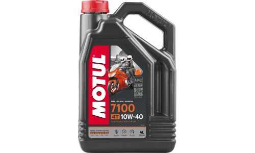 Масло для мотоциклов MOTUL 7100 10w40, синтетическое, API SN, JASO MA2, 4-тактное, 4л, арт. 112875