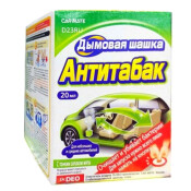 Очиститель-нейтрализатор запаха кондиционера Carmate Steam DEO Cigarette Deodorant «Антитабак», с мятным ароматом, дымовая шашка 20мл, арт. D23RU Очиститель-нейтрализатор запаха кондиционера Carmate Steam DEO Cigarette Deodorant «Антитабак», с мятным ароматом, дымовая шашка 20мл, арт. D23RU