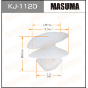 Клипса крепёжная деталей кузова Masuma, для Lexus, Scion, Toyota, арт. KJ-1120