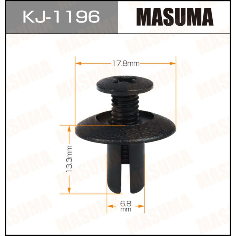 

Клипса крепежная MASUMA KJ-1196 (OEM 90467-07082, 90467-07082-C0