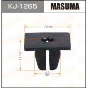 Клипса крепёжная защиты ноздри капота Masuma, для Toyota, арт. KJ-1265