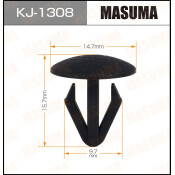 Клипса крепежная Masuma KJ-1308 (OEM 90467-10005-01)
