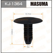 Клипса крепёжная обшивки салона Masuma, для Lexus, Toyota, арт. KJ-1364