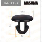 Клипса крепёжная уплотнителей капота Masuma, для Toyota, арт. KJ-1366