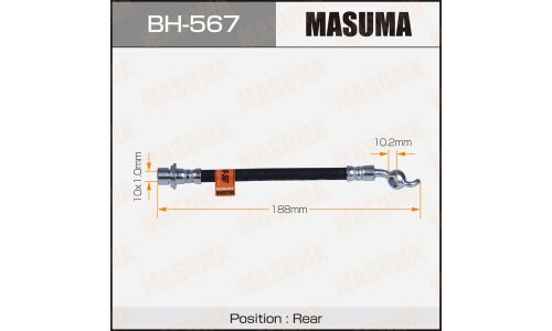 Шланг тормозной Masuma для Toyota Auris, задний, арт. bh-567