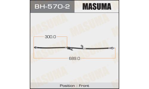 Шланг тормозной Masuma для Toyota Auris, передний, левый, арт. bh-570-2