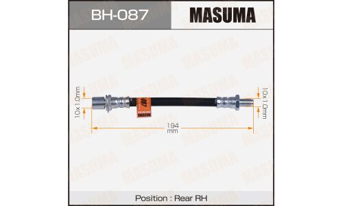 Шланг тормозной Masuma T-  /rear/  Crown #S131/3/5,14# Out