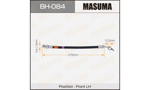 Шланг тормозной Masuma для Toyota Land Cruiser, передний, левый, арт. bh-084