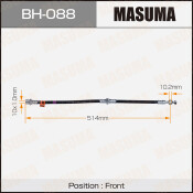 Шланг тормозной Masuma для Toyota Crown, передний, арт. bh-088 Шланг тормозной Masuma для Toyota Crown, передний, арт. bh-088