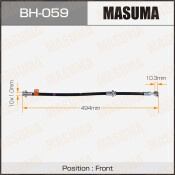 Шланг тормозной Masuma для Nissan Atlas, передний, арт. bh-059 Шланг тормозной Masuma для Nissan Atlas, передний, арт. bh-059