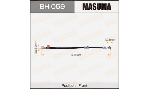 Шланг тормозной Masuma для Nissan Atlas, передний, арт. bh-059