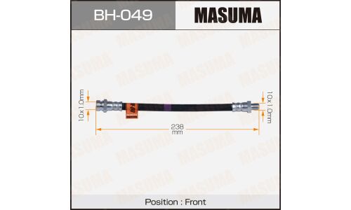Шланг тормозной Masuma для Mitsubishi Pajero, передний, арт. bh-049