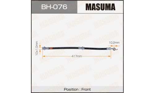 Шланг тормозной Masuma для Mitsubishi Mirage / Lancer, передний, арт. bh-076