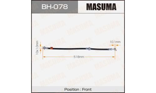 Шланг тормозной Masuma для Nissan Atlas / Caravan / Homy, передний, арт. bh-078