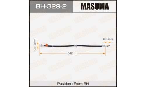 Шланг тормозной Masuma для Toyota Camry / Vista, передний, правый, арт. BH-039-2