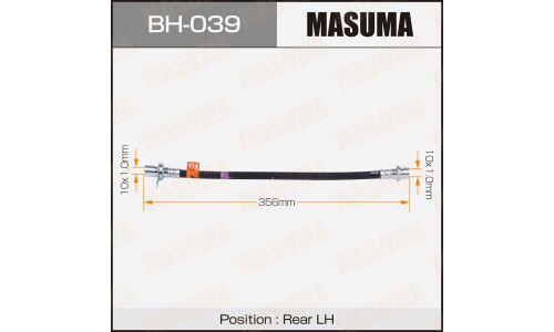 Шланг тормозной Masuma для Toyota Corona / Carina / Caldina, задний, левый, арт. bh-039