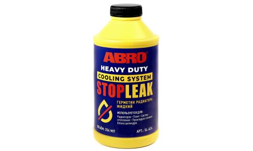 Герметик для системы охлаждения ABRO Heavy Duty Cooling System Stop Leak, с ингибитором коррозии, бутылка 354мл, арт. SL-624