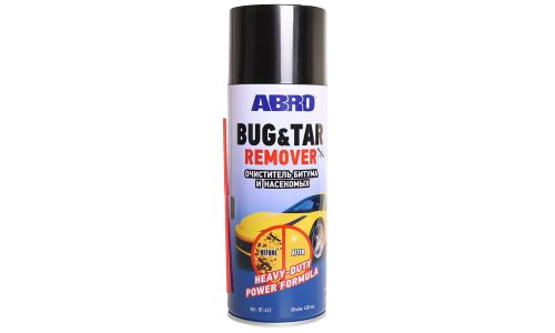 Очиститель кузова ABRO Bug & Tar Remover, от следов насекомых, смолы и дорожной грязи, аэрозоль 340г, арт. BT-422